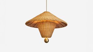 Luminaire suspendu structurel en rotin tressé traditionnel, abat-jour de style farmhouse pour restaurant et hôtel - Product Image 1