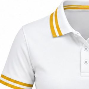 Polo blanc Sigma Gamma Rho pour femme, à manches courtes, col classique, avec lettres grecques brodées, vêtement de sororité, haut décontracté de golf - Product Image 6