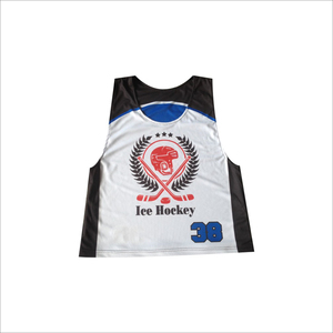 Maillot de lacrosse bleu et noir à impression par sublimation, séchage rapide, unisexe, vêtements de sport pour adultes, OEM, marque privée - Product Image 6