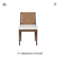 Chaise de salle à manger moderne en teck massif scandinave avec dossier en corde tressée, personnalisable pour restaurants, cafés, hôtels et villas (vente en gros)