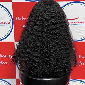 SUPER OFERTA Pelucas de Cabello Rizado Birmano, Cabello Humano, Encaje Transparente, Sin Caída, Sin Enredos - Product Image 5