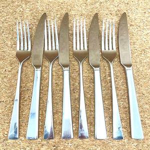 Couverts plaqués argent avec manche rond épais de créateur ensemble de couverts de fourchette et de couteau en acier inoxydable - Product Image 2