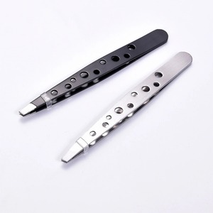 1 pieza de instrumentos quirúrgicos BAFA BSI-ET-364, pinzas para cejas de acero inoxidable con nueve orificios, punta recta, antiestáticas, modernas y duraderas - Product Image 3