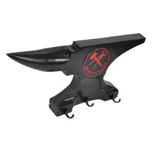 Black Finish Metal Blacksmith Anvil Wall <b>Hooks</b> With 3 Holder Decorative <b>Hooks</b> & <b>Rails</b> Factory Price - Product Image 2