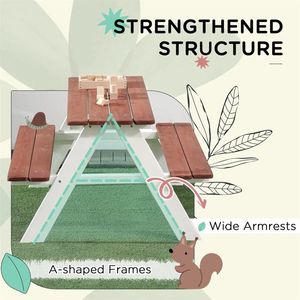 Tavolo da Picnic per bambini all'aperto in legno marrone - Product Image 6