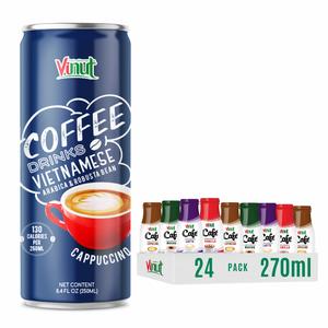 เครื่องดื่มกาแฟ vinut arabica & Robusta Cappuccino 250มล.-Non-GMO, ปราศจากนม, ปราศจากกลูเตน, ฉลากส่วนตัว, ตัวอย่างฟรี, OEM/ODM - Product Image 1