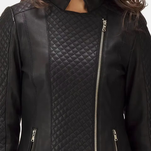Nouveauté 2027 Veste en cuir satiné pour femme avec doublure en nylon, design imperméable et écologique pour une utilisation en extérieur - Product Image 4