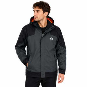 <b>Men</b> Hooded Outdoor Work <b>Jacket</b> Waterproof Style Mesh Lined <b>Utility</b> Shell Custom Logo Industrial Workwear OEM Wholesale Factory - Product Image 1
