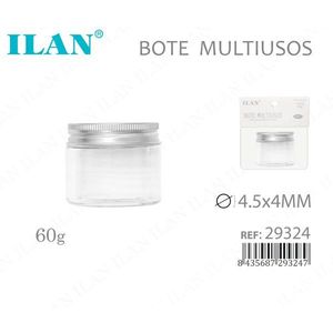 Barattolo Multiuso Ilan 60g con Tappo in Alluminio 4.5x4mm, Contenitore in Plastica Trasparente - Product Image 1