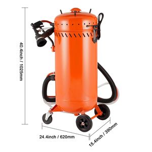 28 Gallon Dustless <b>Sandblaster</b> 1200W Built-in Vacuum System Abrasive Recycle 60 Inch Vacuum Sand Blaster - Product Image 5