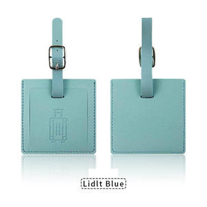 Étiquette de bagage en cuir véritable pour valises, étiquettes d'identification pour bagages, étiquettes créatives pour cartes d'embarquement et sacs de voyage - Product Image 6