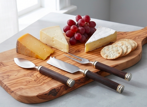 Set Of 3 Stainless Steel Cheese Knives With Classic Wooden Handles Elegant Kitchenware Perfect <b>For</b> Wedding And Dining Serving - Product Image 6