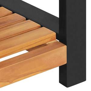 Banc en bois de teck massif 160 x 30 x 50 cm avec rangement, marron - Product Image 6