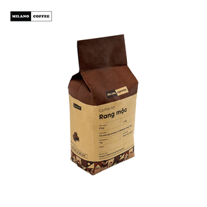 Café en grains entiers Arabica Robusta torréfié clair du Vietnam, 1 kg, vente en gros, marque privée, OEM Milano - Product Image 1