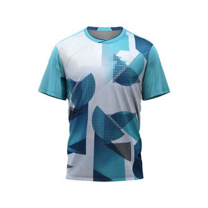 Chemise de sport respirante de haute qualité, écologique, à séchage rapide, maillot de tennis, chemise à manches courtes pour hommes, été, tennis de table - Product Image 5