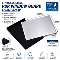 Protector de Ventana de Acero Inoxidable Premium con Forro de Fieltro 30x35.2cm Ajuste Universal para Reparación de Abolladuras y Protección de Vidrio