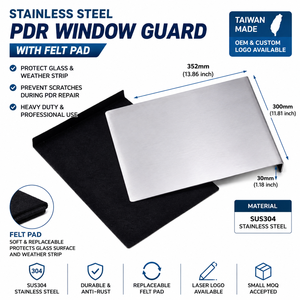 Taiwan Manufacturer Stainless Steel for Window <b>Shield</b> with Felt Lining Gray Color <b>Protects</b> Glass Laser Logo Customization - Product Image 1
