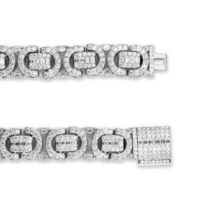 Moissanite Silver <b>Chain</b> Necklace <b>Iced</b> <b>Out</b> Link Necklace Luxury Hip Hop Fashion Jewelry For Men Women Gift - Product Image 5