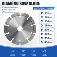 Lame de découpe industrielle diamantée pour mur, alésage 22,23 mm, 115 mm (4,54 po) pour béton armé et pierre naturelle, faible émission de poussière, prix usine
