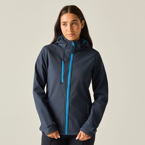 Personalized <b>Women's</b> Softshell Hooded <b>Jacket</b> Outdoor Casual Full Zip Wind Resistant Utility Pocket Lightweight Performance Wear - Product Image 1