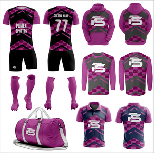 Uniforme de Fútbol Personalizado de Secado Rápido y Transpirable para Hombre y Mujer, Conjunto Profesional de Camiseta y Pantalones Cortos de Fútbol, 100% Poliéster - Product Image 1