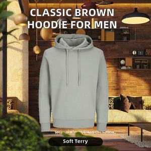 Sudadera con Capucha para Hombre, Color Sólido, 100% Algodón, Felpa, Corte Regular, Casual, con Bolsillo, Invierno, Tejida, Personalizable con Serigrafía - Product Image 6