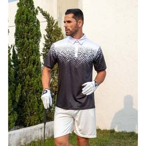 Camiseta de Manga Corta para Hombre, Estampado Geométrico Blanco y Negro, Transpirable, de Secado Rápido, Estilo Deportivo, Corte Regular, Poliéster - Product Image 3