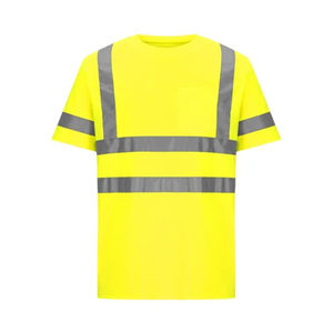 Camisetas de Seguridad ANSI Clase 2 de Alta Visibilidad OEM, con Luz LED Intermitente, Logotipo Personalizado Reflectante, de Nailon Negro para Uso en Exteriores, Ropa al por Mayor - Product Image 2