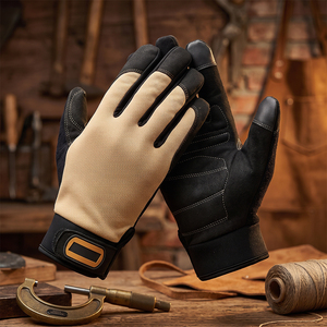 Guantes de Seguridad Mecánicos Amara de Doble Capa de Cuero Sintético, Resistentes al Viento, al Calor, Antiestáticos, con Puño de Goma Antideslizante, 11 oz - Product Image 2