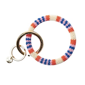 Porte-clés brodé de perles de luxe fait à la main multicolore nouveau Design pour voiture USB sac à main vélo porte-clés classique pour les mariages - Product Image 5