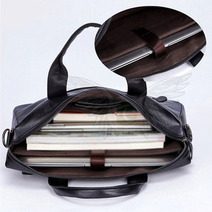 Sac pour ordinateur portable de voyage d'affaires en cuir véritable léger et durable pour documents professionnels et usage quotidien - Product Image 5