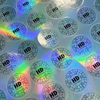 Autocollant de garantie holographique 2D arc-en-ciel personnalisé avec logo de marque OEM ODM, étiquette inviolable, usine au Vietnam