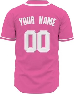 Maillot de baseball d'équipe pour hommes avec impression personnalisée du nom et du numéro sur polyester respirant à séchage rapide - Product Image 2