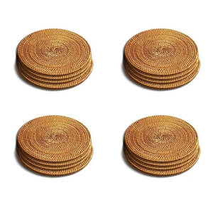 <b>Round</b> Rattan Trivets Pot Manufacture Handmade Rattan Trivet Resistant <b>Placemats</b> for Hot Dishes - Product Image 3