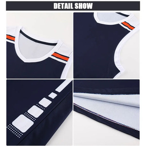 Ensemble de maillots de basket 100 % polyester, tendance, respirant, pour hommes - Product Image 3