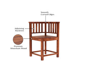 Nuevo Juego de Mesa de Comedor de Madera Maciza de Sheesham de Primera Calidad con Superficie Lisa, 4 Sillas + 1 Mesa, Juego de Comedor Moderno para 4 Personas - Product Image 5