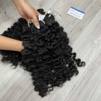 Extensions de cheveux humains vierges vietnamiens de qualité supérieure, bouclés Pixie, alignés sur la cuticule, double épaisseur, doux, cheveux bouclés naturels