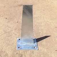 Support d'ancrage robuste pour clôture à ailettes de requin avec finition galvanisée à chaud anti-rouille pour clôture de jardin en métal à lattes hors sol