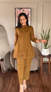 Most Selling Designer Cotton Taj <b>Kurti</b> with Lightweight Fabric for Comfortable Summer Wear and Office Styling Available For Sale - Product Image 5