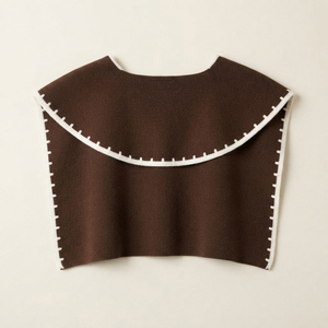 Wholesale New Arrival Turn Down Neck <b>Women</b> Knitted Poncho Sweater Crochet Patterns <b>Shawl</b> for <b>Women</b> - Product Image 3