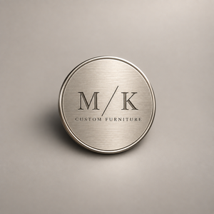 Plaque de logo pour meubles noir mat, plaque signalétique métallique personnalisée, finition sur mesure ODM pour marques modernes et minimalistes - Product Image 3