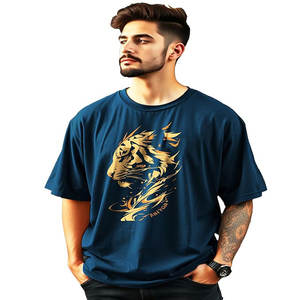 เสื้อยืดผู้ชายแนวสตรีทฮิปฮอปพิมพ์ลายพัฟเสื้อแขนสั้นผ้าคอตตอนสำหรับ100% - Product Image 3