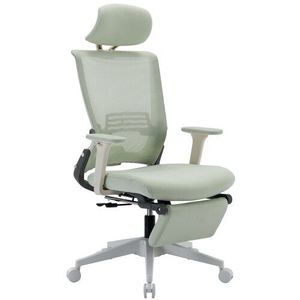 Sedia da Ufficio con Schienale Alto, Braccioli 2D e Poggiapiedi, Funzione di Inclinazione fino a 128 Gradi, Colore Verde - Product Image 1