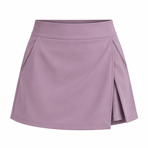 Women's High Waist Asymmetrical Sporty <b>Mini</b> <b>Skirt</b> Solid Color Breathable Spandex Polyester <b>Skirt</b> With Slit Design All Seasons - Product Image 1