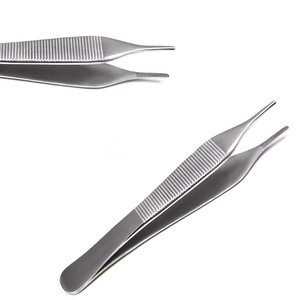 Pinces à coton dentaire, pinces à tissus, pinces chirurgicales de dissection en acier inoxydable à pointe dentelée, ensemble d'instruments manuels CE - Product Image 6