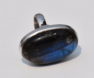 Natural Blue Fire Labradorite <b>Ring</b> 925 Sterling <b>Silver</b> Handmade Labradorite Gemstone Jewelry Wedding <b>Ring</b> Gift For <b>Men</b> & Women - Product Image 2