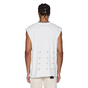 Premium Quality 100%Cotton Acid Washed Sleeveless Tank Top Shirts Oversized Boxy Fit Gym Fitness Workout Men Shirts Bodybuilding - Product Image 2