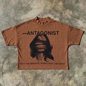 เสื้อยืดกราฟิกโอเวอร์ไซส์สั่งทำพิเศษ ผ้าฝ้ายฟลีซ 100% สตรีทแวร์ รับผลิตแบบ OEM ODM พิมพ์ลายได้ แฟชั่นลำลองสำหรับทุกเพศ น้ำหนักมาก 300 กรัม - Product Image 5