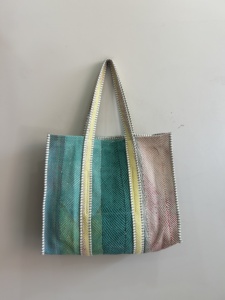 Indian Vintage Kantha Women's Tote Bag Handmade Reversible Shopping Bags - Product Image 2