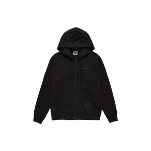 Veste polaire sportive en coton 330g personnalisée, unisexe, à capuche zippée, pour l'automne, avec capuche unie, en tissu tricoté décontracté - Product Image 3